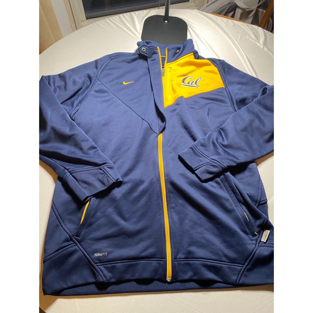 Nike Team Cal Berkeley Golden Bears Full Zip Track Jacket Navy Gold Mens XL